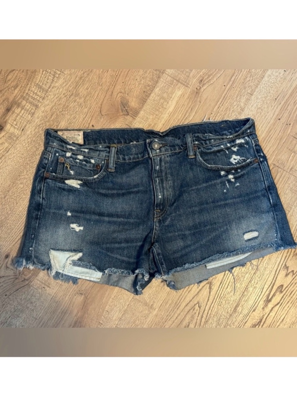 Polo Ralph Lauren Crosby Denim Shorts Women’s Size 31 Distressed Cutoff